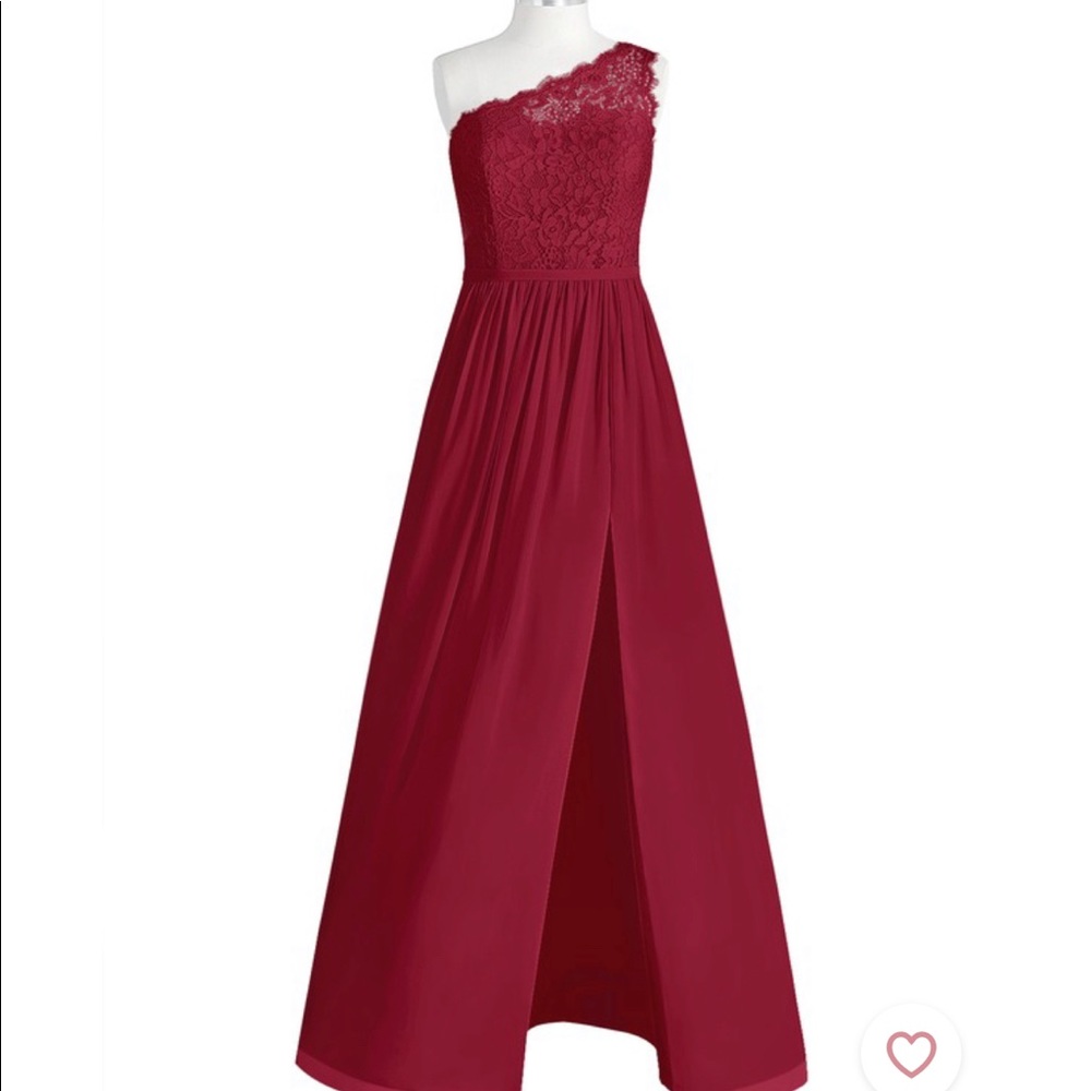Azazie dress Demi in burgundy